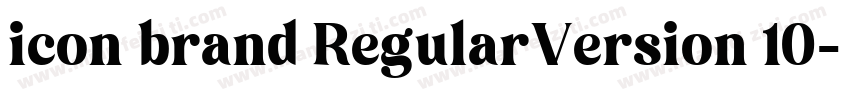 icon brand RegularVersion 10字体转换